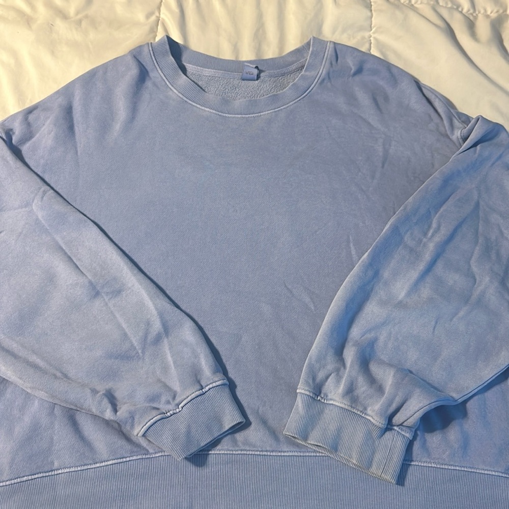 Blue White Washed Old Navy Crew